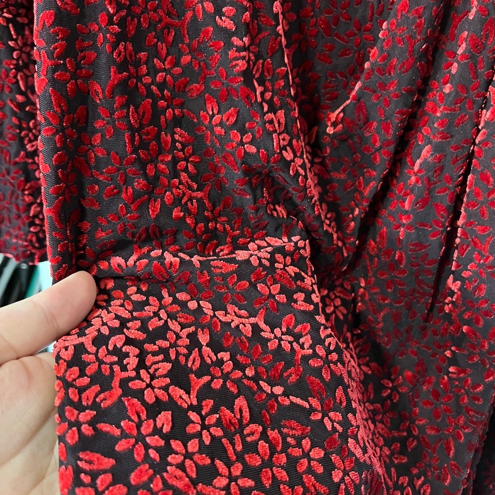 C/MEO Collective Floral Velvet Burnout Dress